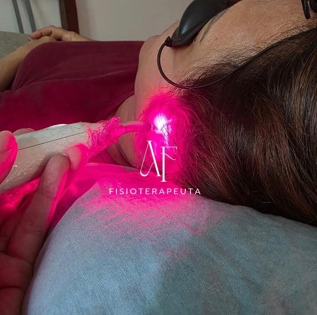 Aplicação de laserterapia